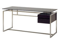 Meja hitam Kaca Kantor modern Writing Table Untuk Sitting Room Furniture