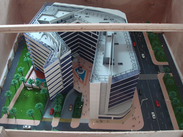 Bangunan komersial Miniatur Model Arsitektur Dengan Lighting System