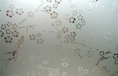 Asam Etching Patterned Frosted Kaca Tempered Untuk CE Dekoratif