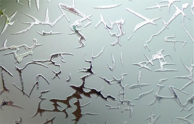 Asam Etching Patterned Frosted Kaca Tempered Untuk CE Dekoratif