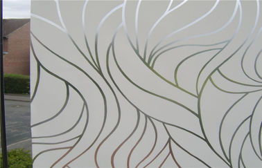 Sandblasted Panel Patterned Kaca Dekorasi Untuk Shower Enclosure