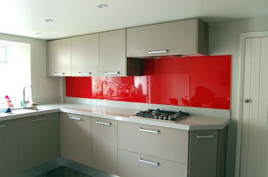 Sinoy 4mm Lalu Lintas Red dipernis Kaca 6mm Untuk Bar, Lacobel Batal Float Glass