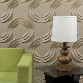 Tanaman Serat Moisture Bukti 3D Dekorasi Wall Panel / 3D Dinding Dewan untuk Hotel atau Rumah Tangga