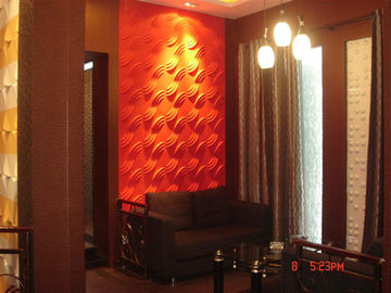 Tanaman Serat Moisture Bukti 3D Dekorasi Wall Panel / 3D Dinding Dewan untuk Hotel atau Rumah Tangga