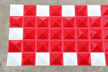 Fireproof terbuka Cladding 3D bertekstur Wall Panel Disesuaikan Logo Dinding 3D Background