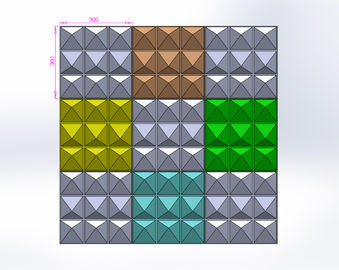 Multi Warna Acrylic Wall Decor 3D Wall Panel Dekoratif Wallpaper Moistureproof dan Eco-friendly