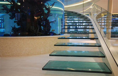 Fire Proof Tempered Laminated Safety Glass Untuk Bangunan Tangga