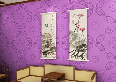 Indoor multi Warna Wall Covering 3D Background Dinding / Modern 3D Wall Stiker untuk Hotel