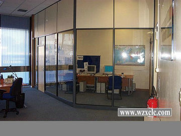 Modular Office Partisi Dengan Aluminium Terkenal, Frosted / Kaca Tempered, Stud Walls