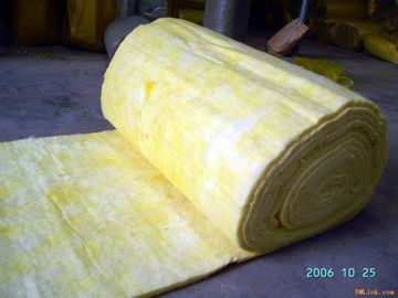Suhu Tinggi Perlawanan Glass Wool Blanket Untuk Power Plant 20mm - 100mm Tebal