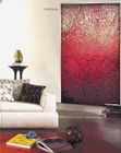 Hand Painted Kaca Dekorasi Dinding Panel Untuk Sofa Latar Belakang, Red Coral Tema